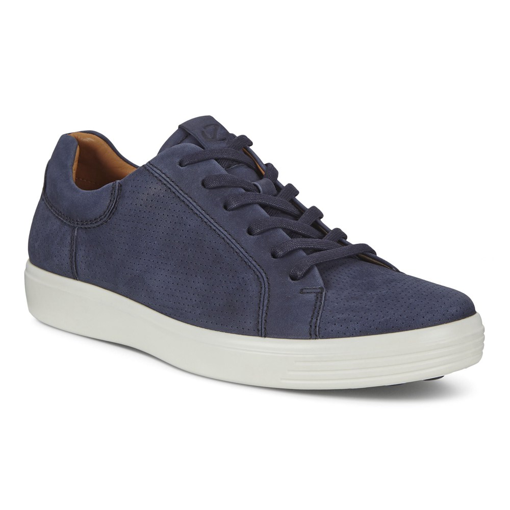 ECCO Mens Sneakers Navy - Soft 7 Lace-Up - ZWD-608137